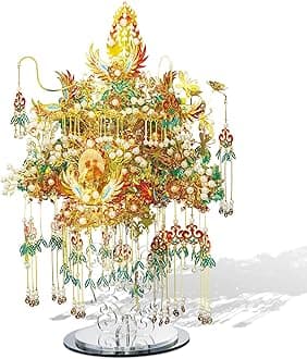 3D Metal Asian Puzzles Model Kits- Garuda Coronet Metal Building Kit for Adults, Brain Teaser Puzzle DIY Handcraft Model Kits, Fidget 3D Puzzles Gifts for Teens Man Woman Family- 522 Pcs