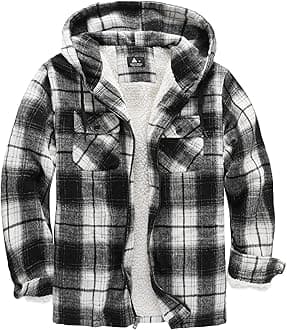 SCODI Hoodies for Men Heavyweight Fleece Sweatshirt - Full Zip Up Thick Sherpa Lined