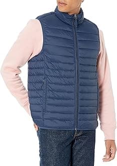 Amazon Essentials Men's Lightweight Water-Resistant Packable Puffer Vest