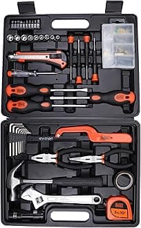BLACK+DECKER BMT126C Hand Tool Kit (126-Pieces), Orange and Black