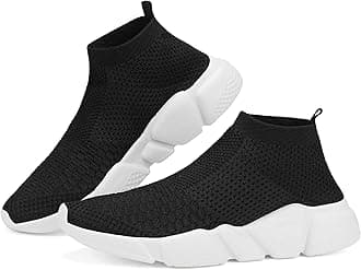 Santiro Mens Walking Shoes Breathable Knit Slip On Sneakers Lightweight Athletic Gym Shoes