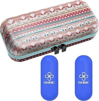 SHBCInsulin Cooler Travel Case for Diabetic Organize Medication Insulated Cooling Bag with 2 Ice Packs Ethnic Series 01