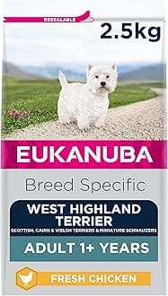 Complete Dry Dog Food for Adult West Highland Terrier Breed Types with Fresh Chicken 2.5 kg