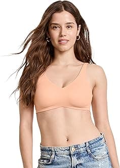 Women's Bra Smooth & Sleek Microfiber Full Coverage Wirefree Unlined T-Shirt Bra