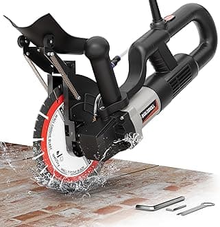 BUILDSKILL Lightweight Brushless Wall Chaser Machine 3450W, 8700 RPM Tile Cutter, Restart Protection, Soft Start, Copper Motor, 65MM Cutting Depth Slotting Machine (6 Months Warranty)