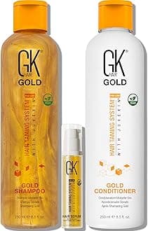 – Global Keratin Gold Shampoo Conditioner Hair Moisturizing Shine and Protection With Argan Oil, Shea Butter, Natural Oils All Hair Types