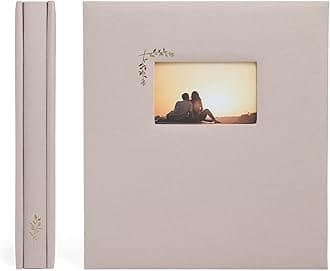 Photo Albums for 4x6 photos Holds 500 | Premium Photo Album | Photo Album with 500 Picture Pockets | Acid Free Photo Album for Wedding, Birthday, Baby Photo Album (Taupe/Grey)