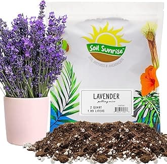 Lavender Potting Soil Mix (2 Quarts), Indoor/Outdoor Container Gardening Blend for Lavender Herb Plants