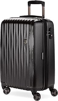 SwissGear 7272 Energie Expandable Hard-Sided Luggage With Spinner Wheels & TSA Lock, Black, Carry-On 19-Inch, 7272 Energie Hardside Expandable Luggage With Spinner Wheels