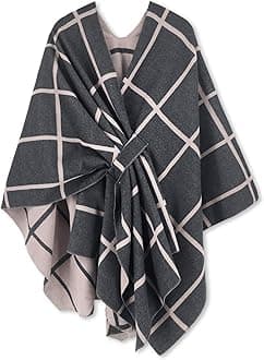 Moss Rose Women's Shawl Wrap Poncho Ruana Cape Open Front Cardigan Shawls for Fall Winter