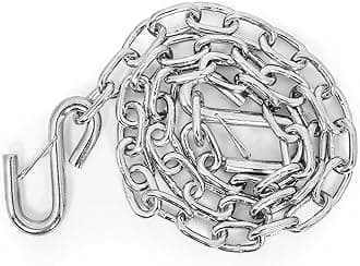 Camco Heavy Duty Steel 48" Safety Chain with Spring Hooks - Secures Tow Vehicle to Trailer | Class I 2,000 lb Capacity | Great for RV, Trailer, and Boat Towing |Rust Resistant - (50022)