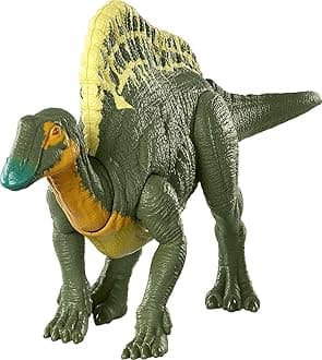 Jurassic World Toys Roar Attack Ouranosaurus Camp Cretaceous Dinosaur Figure with Movable Joints, Realistic Sculpting, Strike Feature & Sounds, Herbivore, Kids Gift 4 Years & Up