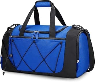 Vorspack Gym Bag for Men - 21 Inches Duffle Bag for Travel Lightweight Duffel Bag with Shoe Compartment Personal Item Travel Bag Weekender Bag for Travel Sports Gym - Blue