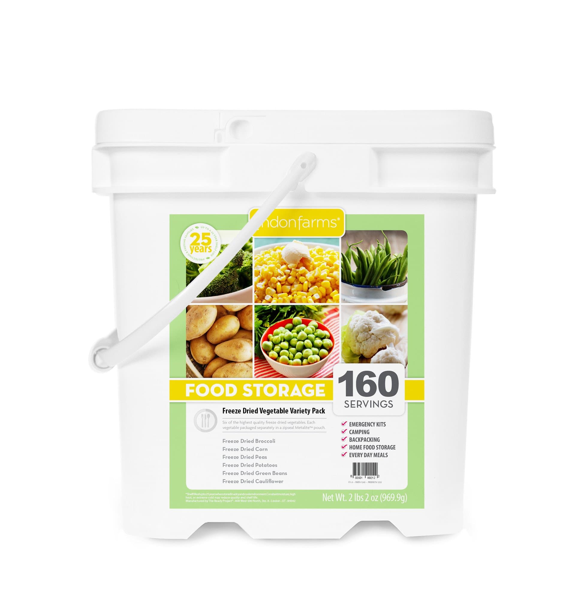 Mixed Freeze Dried Vegetables (160 Servings)