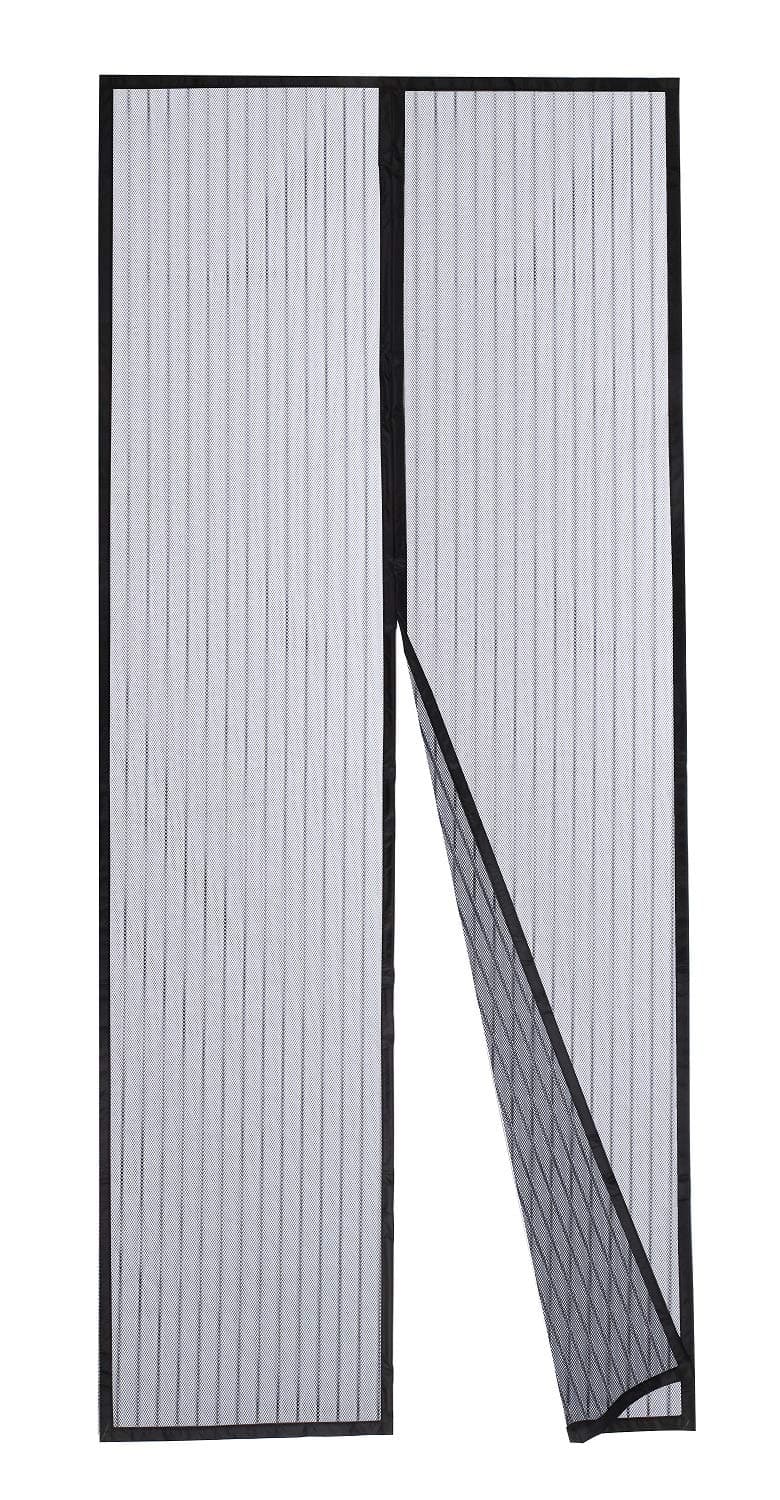 DOOREASYMagnetic Screen Door Curtain, Full Length Loop Sewn Polyester Mesh, Add-on Magnets and Weight Bars, Quick Close No Slightest Gap(Fits Doors Up to 34"x79")
