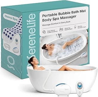Serenelife Bubble Bath Mat Body Spa Massage With Warm Air Phspamt24Ht