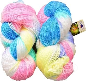 M.G ENTERPRISE Glow Knitting Yarn Wool, Blue Lily 200 GMS Woolen Crochet Yarn Thread. Best Used with Knitting Needles, Crochet Needles-SO Art-CJA