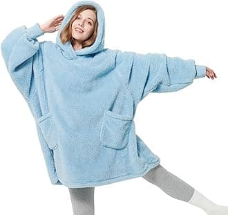BedsureBlanket Hoodie for Women Men, Wearable Blanket Adult, Fluffy Fleece Hooded Blanket Ultra Soft Cozy, Oversized Blanket Hoodie