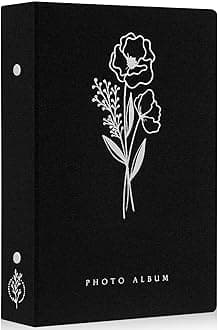 Lanpn Photo Album 4x6 300 Pockets, Linen Photo Albums Holds 300 Horizontal Pictures Only Black