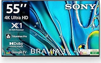 Sony BRAVIA 3 Series 139 cm (55 inches) 4K Ultra HD AI Smart LED Google TV K-55S30 (Black)