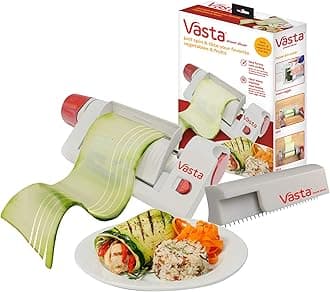 (Vasta) - Vasta Vegetable & Fruit Sheet Slicer - BPA-Free & Stores Away Easily - Create Low Carb Veggie Sheets, Lasagna, Fettucine from Zucchini, Potatoes, Beets, Apples, Pears - Keto, Vegan, Veget...