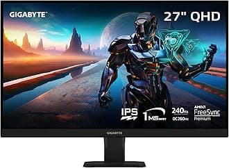 GIGABYTE - GS27QXA - Advanced Version - 27" SS IPS Gaming Monitor - QHD 2560x1440-240Hz/OC 260Hz - 1ms MPRT - AMD FreeSync Premium - HDMI, DP - Black