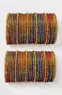 GLASS EMPIRE GLASS BANGLES SET FOR WOMEN & GIRLS (PACK OF 60)