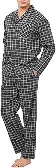 Men's Cotton Pajama Set Top & Bottom Sleepwear PJs