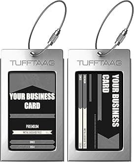ProudGuyLuggage Tags Business Card Holder by TUFFTAAG - Durable Travel ID Bag Tag in Multiple Color Options, Perfect for Suitcases, Backpacks, and Carry-Ons, Easy Identification, Secure and Stylish