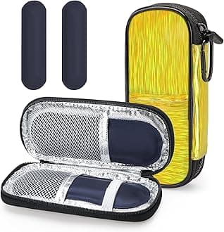 MOSLA Insulin Cooler Travel Case with 2 Reusable Ice Packs for Insulin Pen Portable Medical Cooler Bag for Diabetes and Other Diabetic Supplies for The Daily Life and Trip, Bling golden