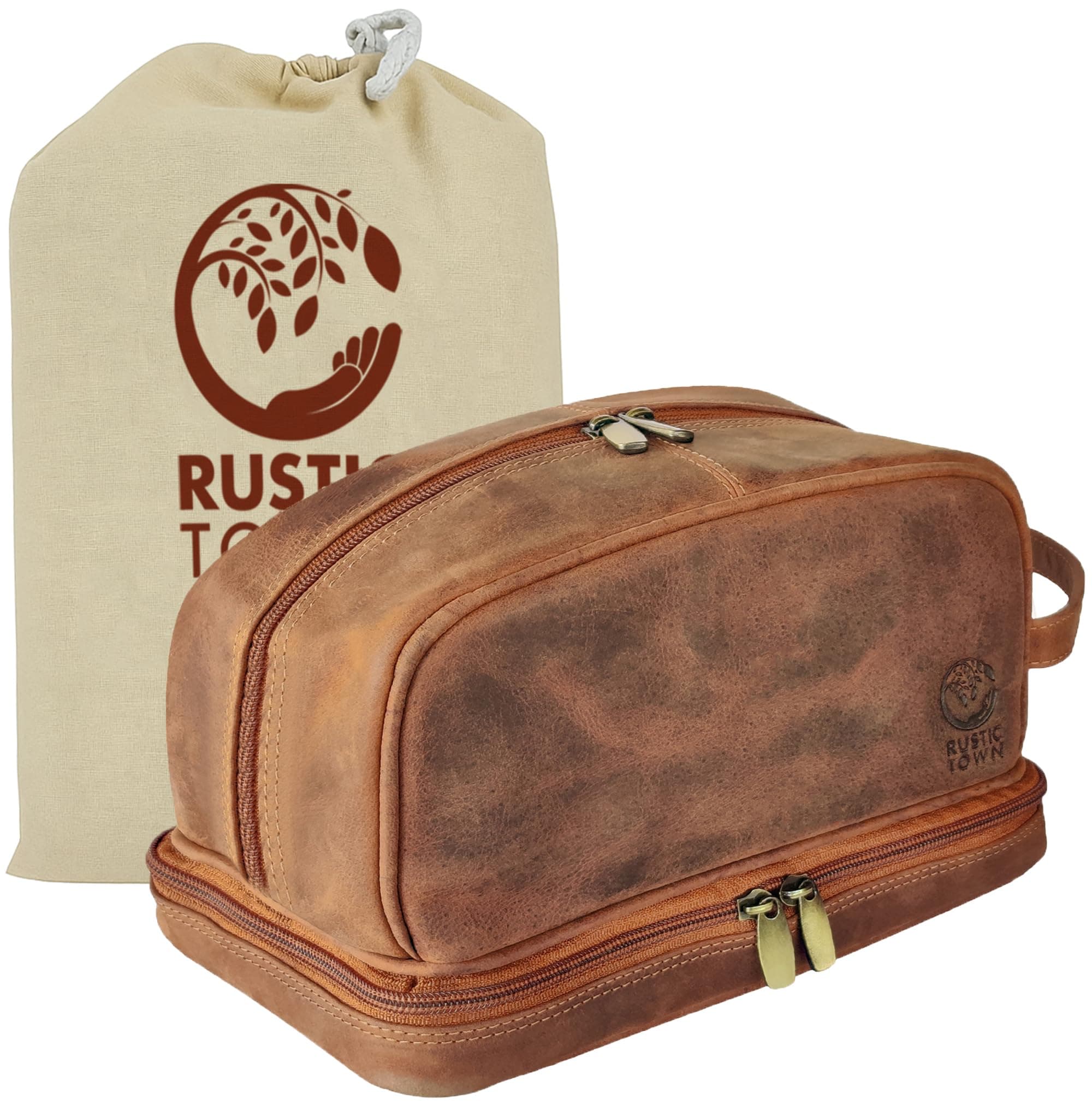 Leather Travel Toiletry Bag