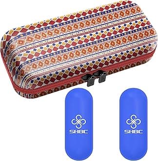 SHBC Insulin Cooler Travel Case for Diabetic Organize Medication Insulated Cooling Bag with 2 Ice Packs Ethnic series 02