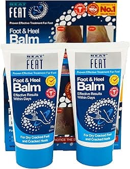 Neat Feat Foot and Heel Balm Twin Pack, Moisturizing Foot Cream, Dry & Cracked Skin on Heels and Feet, 5.2 Fl Oz, Pack of 2