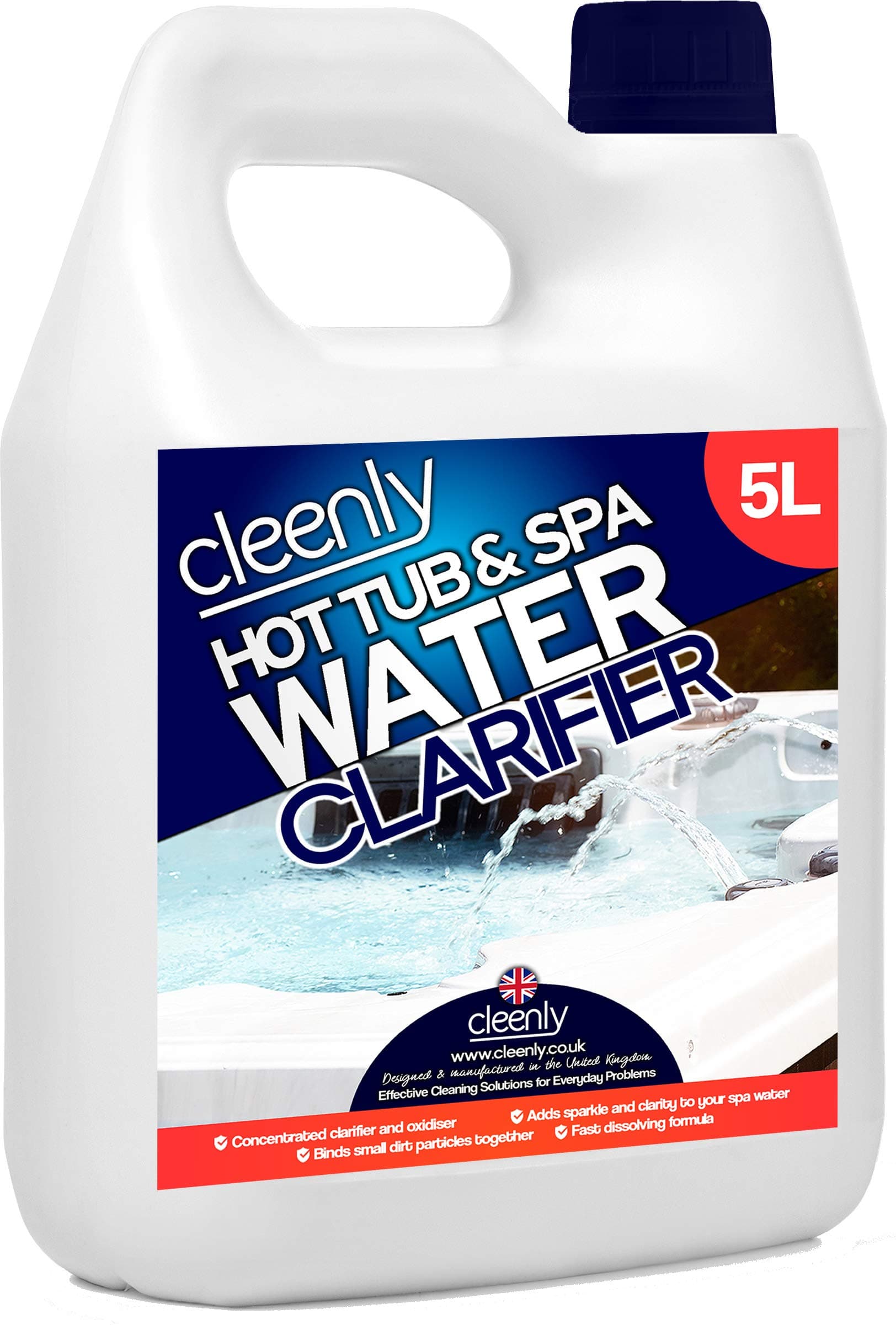 Hot Tub & Spa Water Clarifier - 5 litres - Transforms Cloudy, Dull Looking Water - Improves Filter Performance & Efficiency