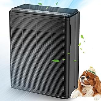 AIUZLK Air Purifiers for Home Large Room Up to 2000 sqft,Powerful 24W Moter,For Pets Dander Hair Smoke Odor Wildfire,0.1 Micron H13 HEPA Filter,22dB Low Noise Bedroom,Room Air Purifiers (Black)