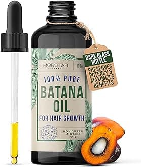 Morstar Batana Oil for Hair Growth - Dr Sebi Batana Hair Growth Oil from Honduras – 100% Pure, Natural & Cold-Pressed for Thicker, Longer Hair, Deep Hydration & Frizz Control 3.4oz