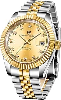 Pagani Design Automatic Watch, 40mm Stainless Steel Case, Date Display, NH35 Movement, 100m Water Resistant, Synthetic Sapphire Crystal,