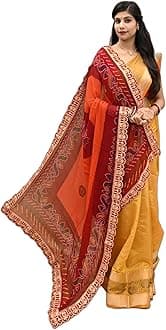 Beautifull Rajasthani Marwari Pure Georget Bandhani Odhna