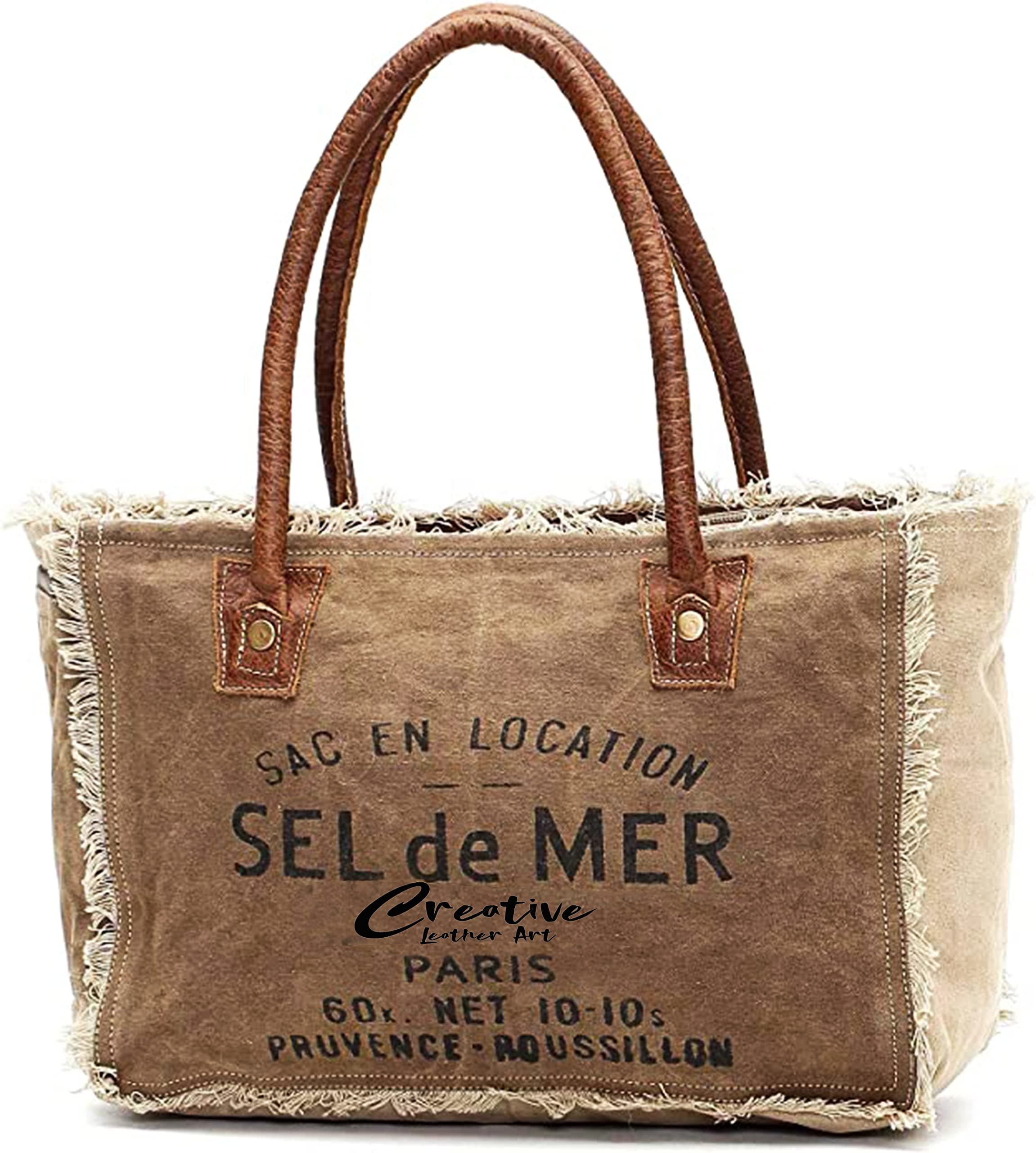 Sel De Mer Upcycled Canvas Hand Bag