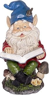 Alpine Corporation Outdoor Garden Gnome with Statue Decoration