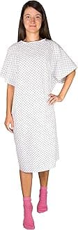 Hospital Gown Back Tie - Blue or White - 3 Pack
