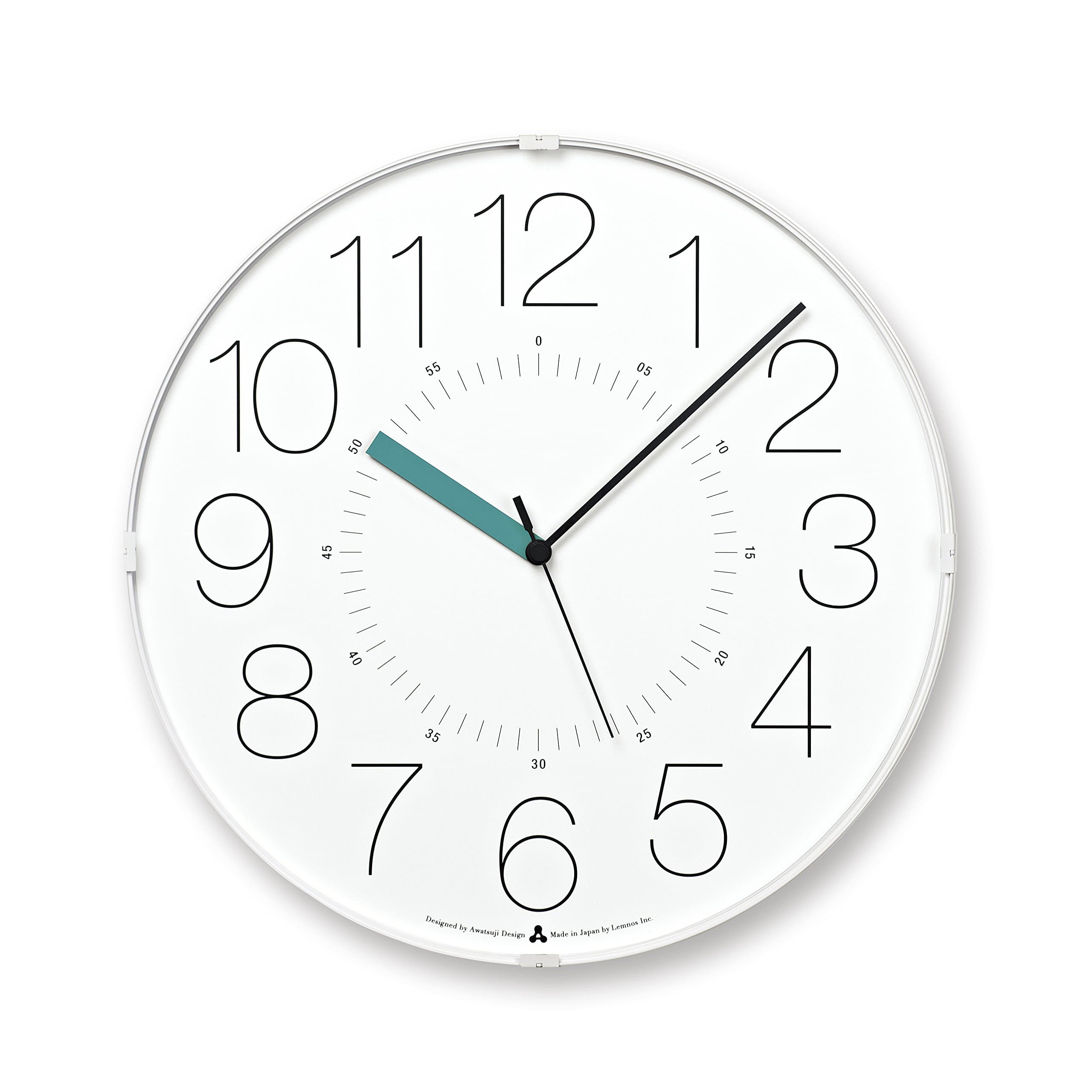 Lemnos CARA Radio Clock White (Blue Needle)