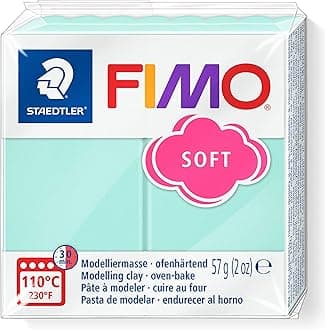 Staedtler FIMO Effects Polymer Clay - -Oven Bake Clay for Jewelry, Sculpting, Mint Green Pastel 8020-505