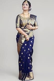 Avantika Fashion Women's Kanjivaram Soft Semi Silk Banarasi Sarees With Blouse Piece.