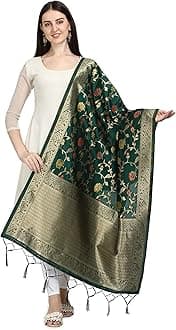 DEVANGIWomen's Floral Silk Blend Dupatta