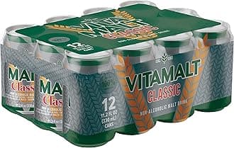 Vitamalt Classic, Non-Alcoholic Malt Drink, 11.2 Oz Can (Pack of 12)