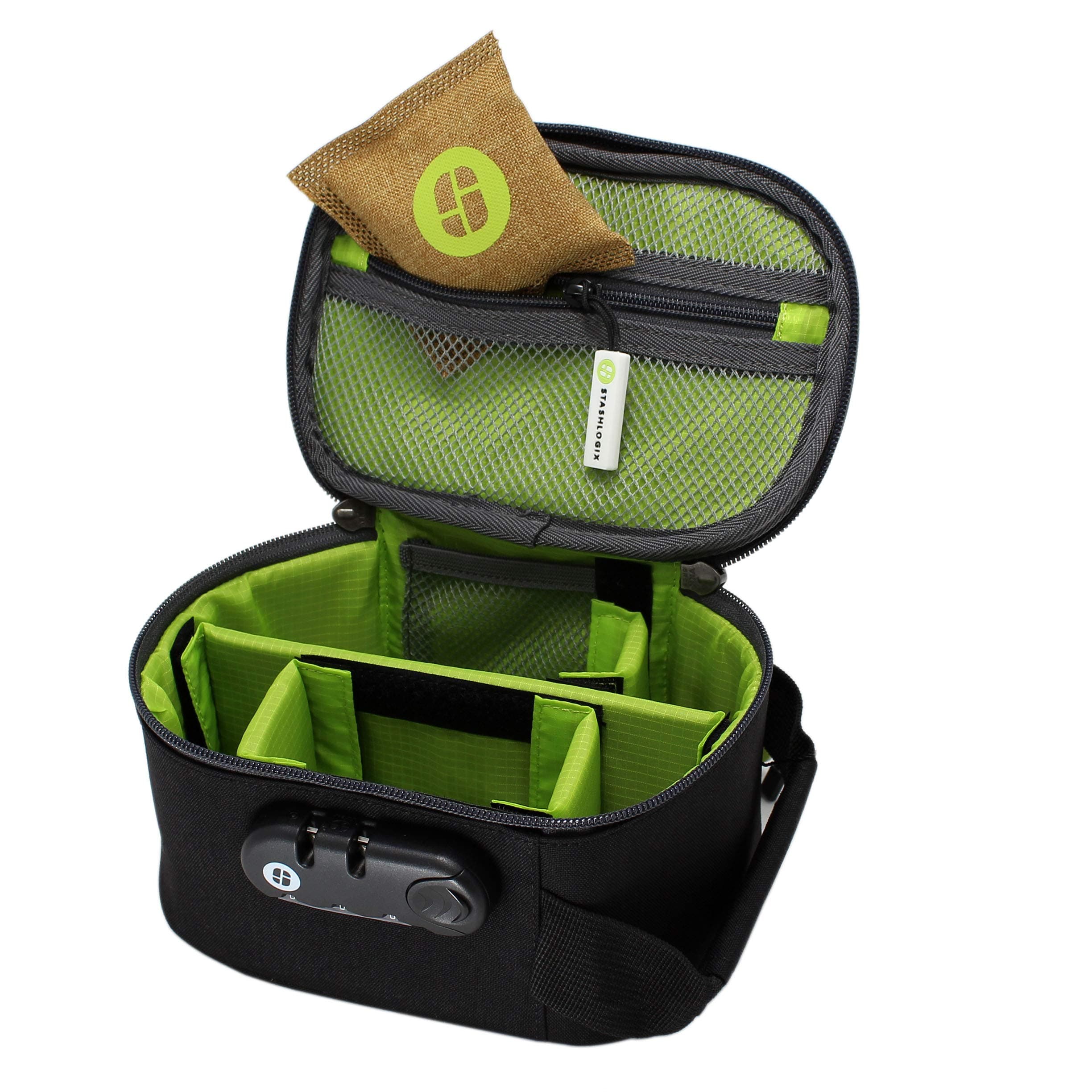 Stashlogix EcoStash - Odor Proof & Locking Bag (Medium, Black)