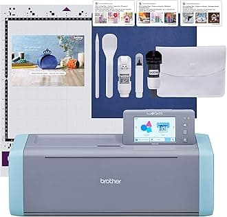 Brother ScanNCut SDX125E Electronic DIY Cutting Machine with Scanner, Make Custom Stickers, Vinyl Wall Art, Greeting Cards and More with 682 Included Patterns