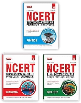 MTG NCERT Textbook + Exemplar Problem Solutions Class 11 Physics, Chemistry & Biology (Set of 3 Books) | Complete Solutions to All Objective & Subjective Questions