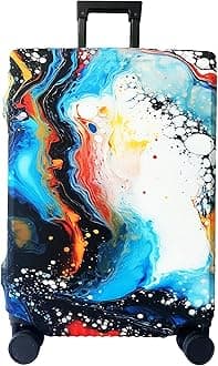 Luggage Cover Washable Suitcase Cover Suitcase Protector Anti-scratch Fits 18-20 Inch Luggage (Color Marble, S)